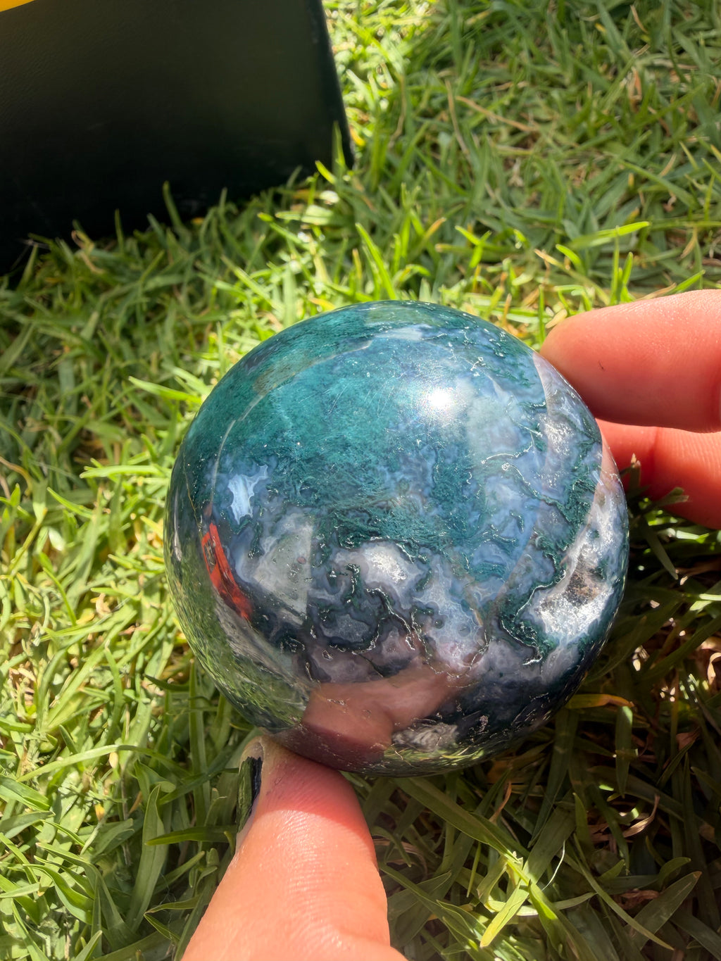 Moss Agate Sphere from India