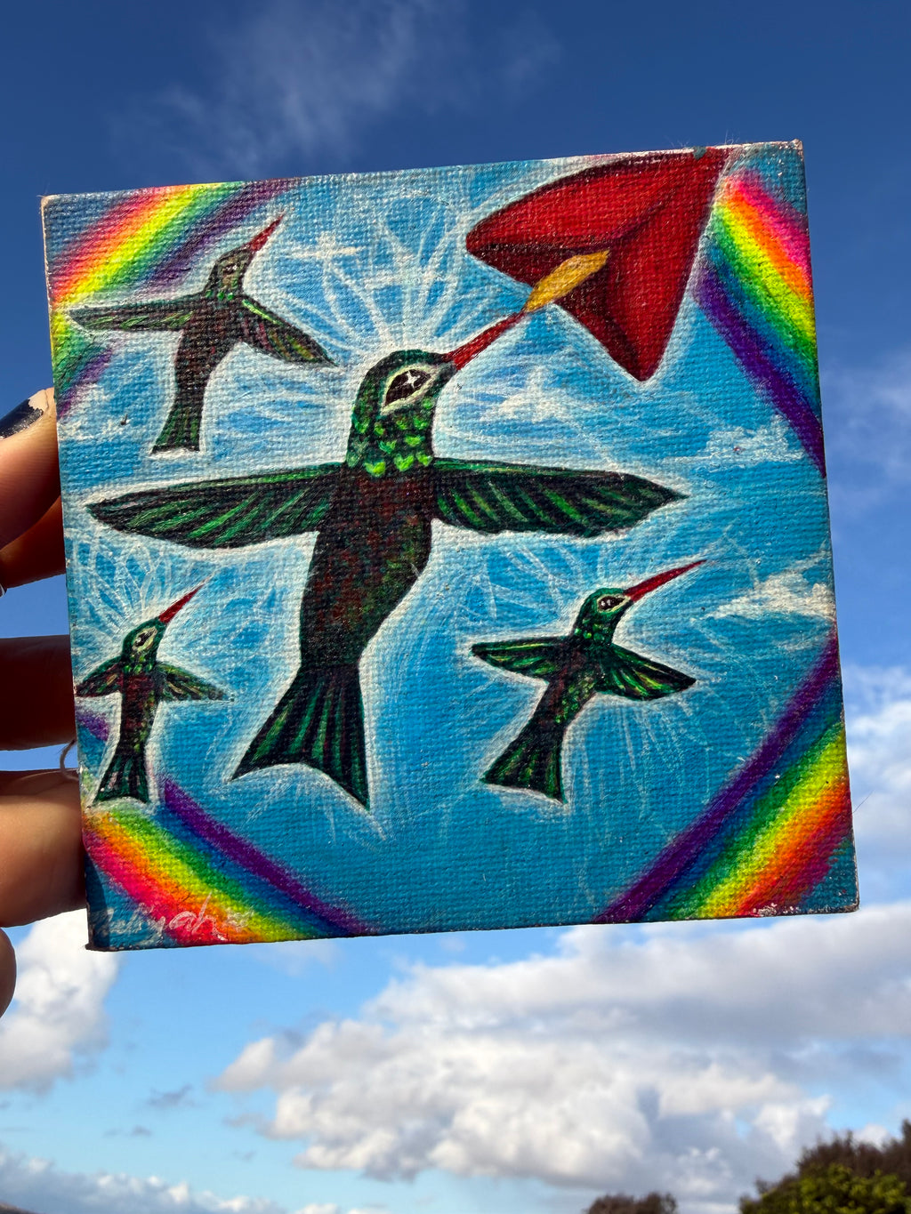 “Joyful Visions” Hummingbird Painting
