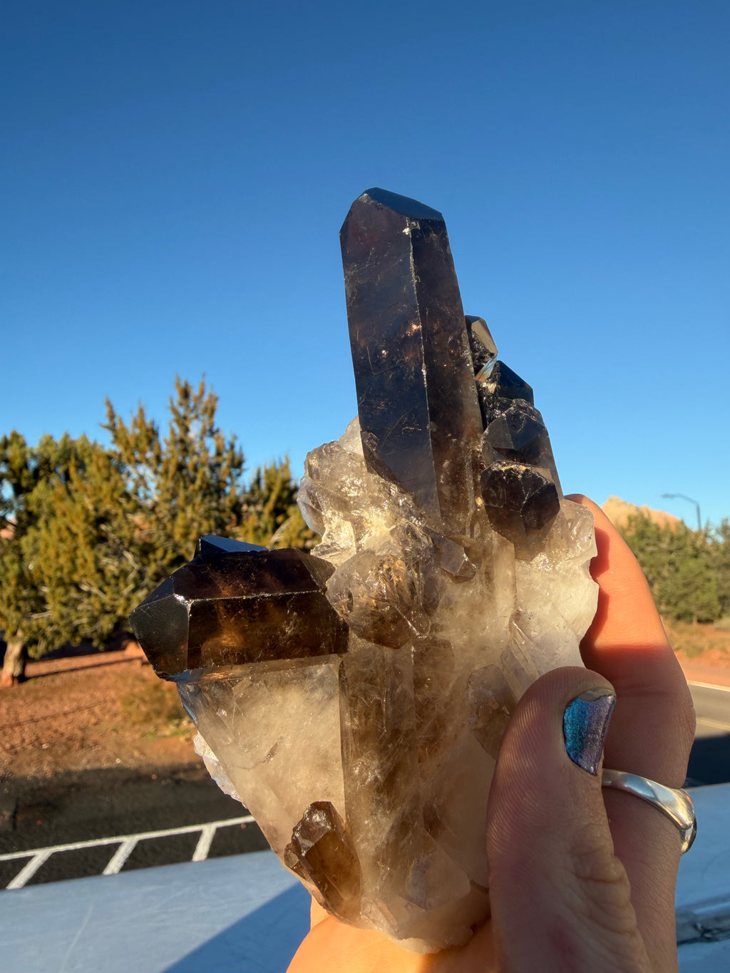 Raw Smokey Quartz Crystal from Brazil