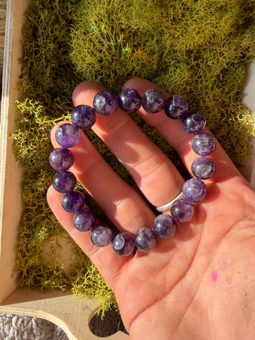 Chunky Amethyst Bracelet 8 mm