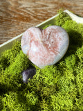 Pink Amethyst Flower Agate Heart