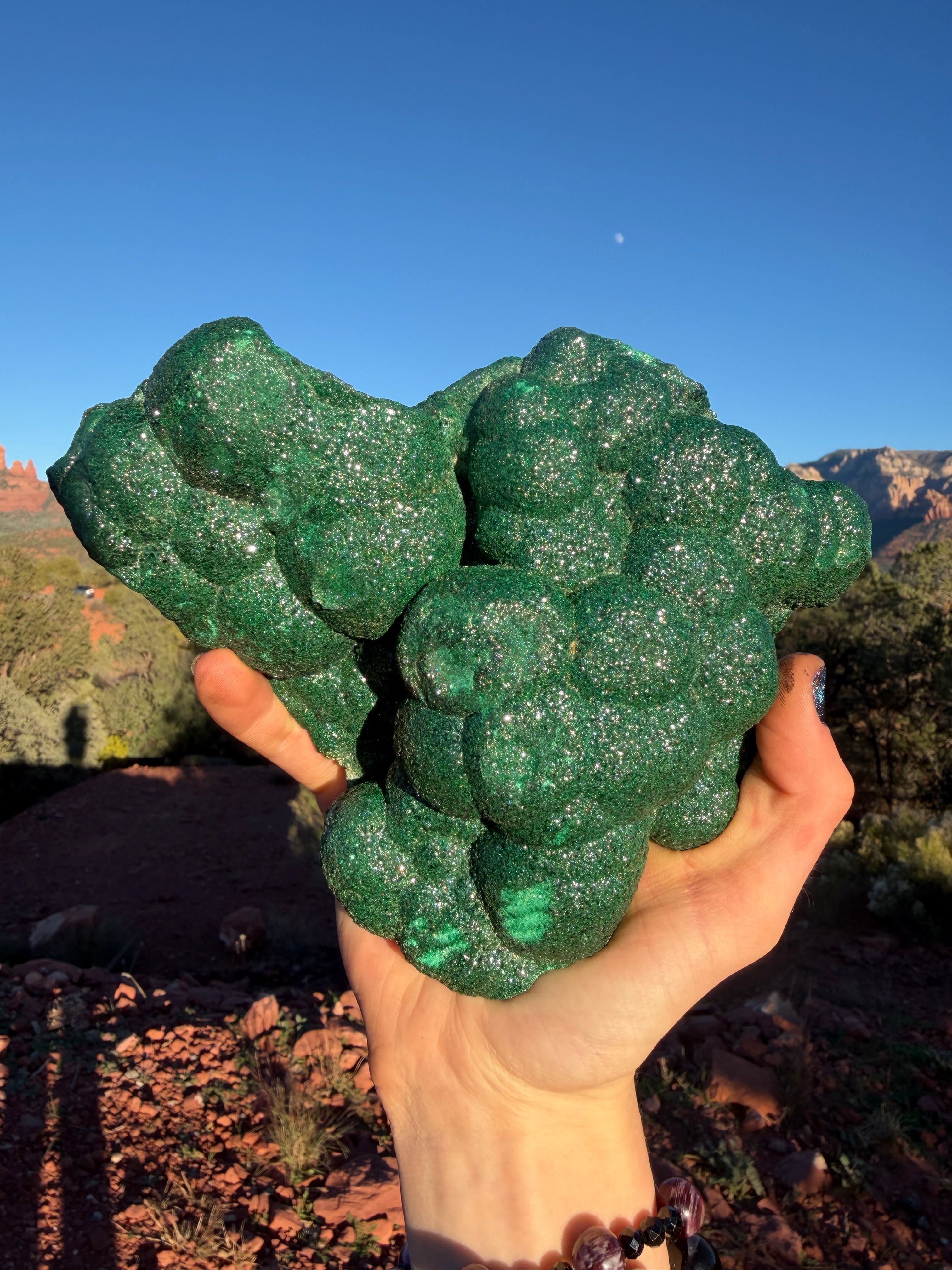 RARE! Botryoidal Sparkly Malachite Statement Piece