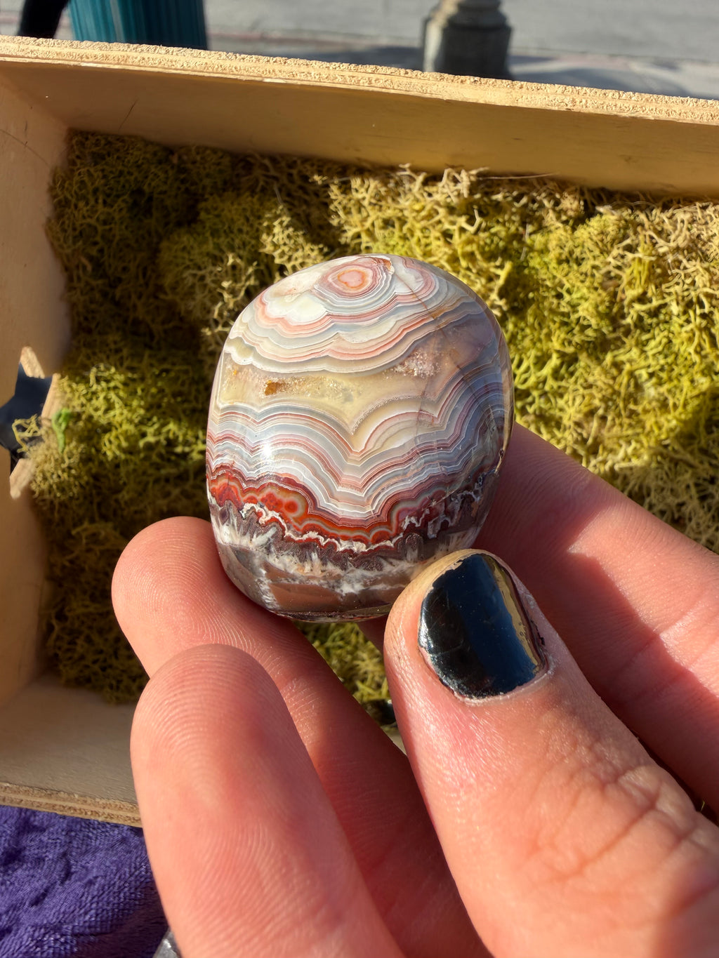 Laguna Agate Mini Palmstone from Mexico