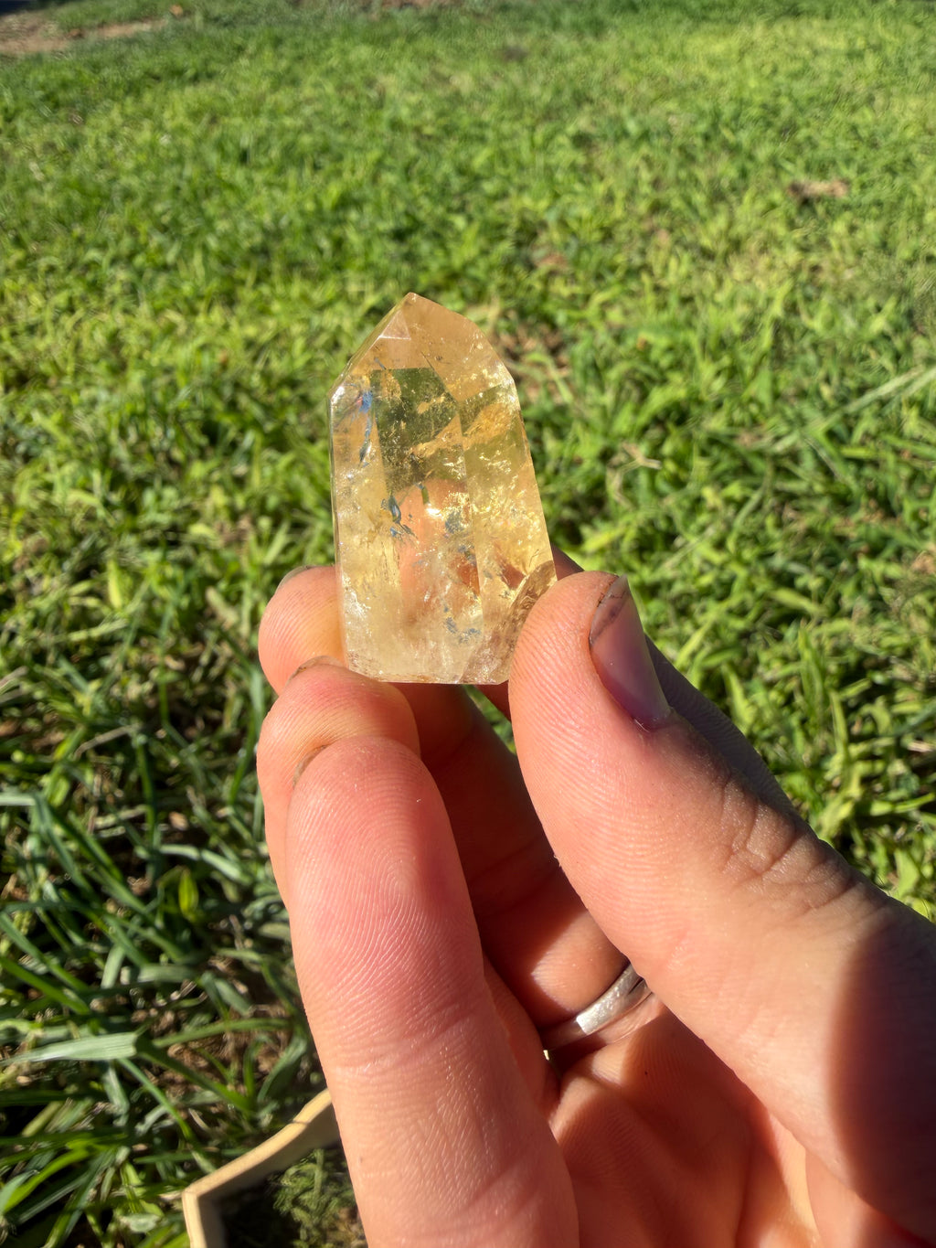 Mini Natural Citrine Tower from Brazil
