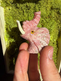 Rhodochrosite Elephant Carving from Argentina