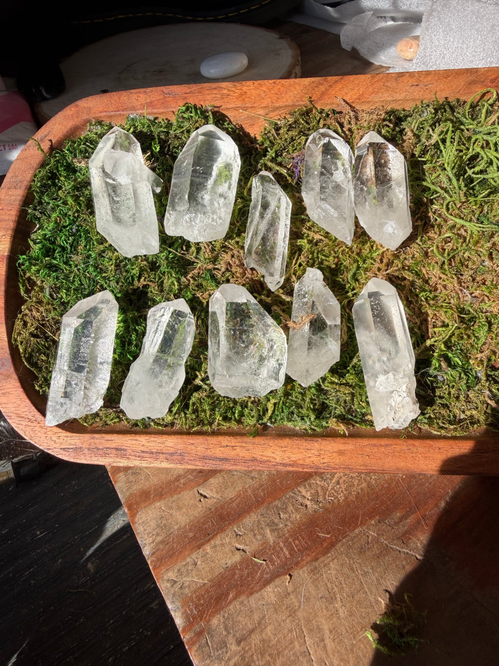 High Quality Brazilian Lemurian Quartz Points- Set Of 10 *Intuitively Picked*