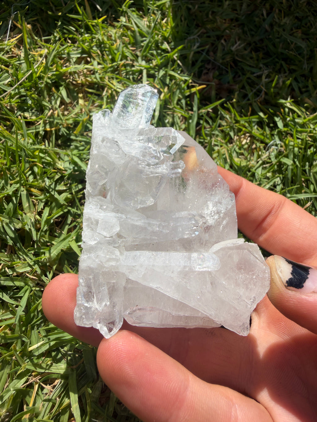 Lemurian Quartz Crystal Cluster from Brazil