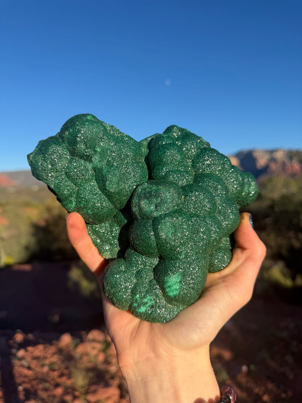 RARE! Botryoidal Sparkly Malachite Statement Piece