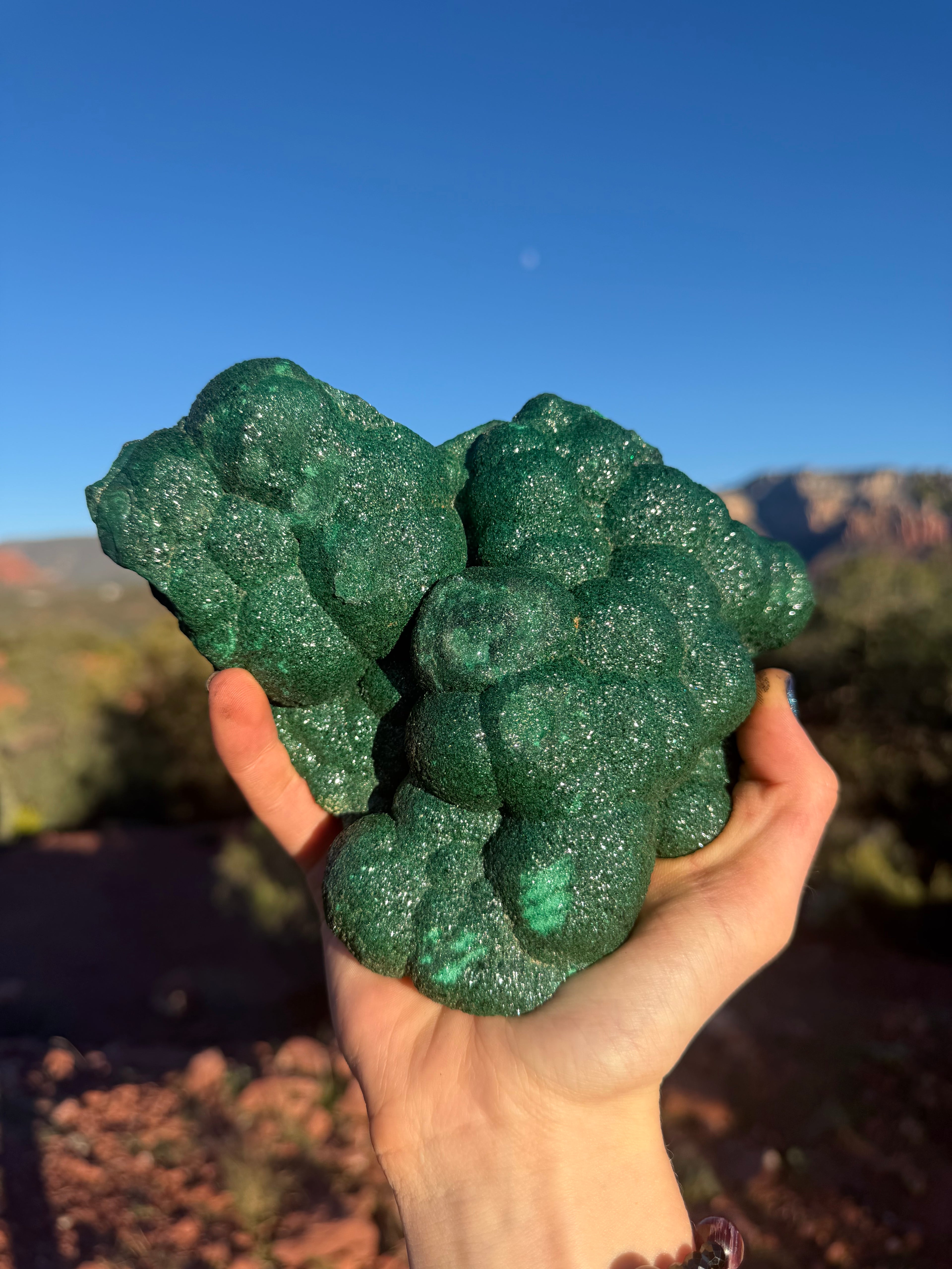 RARE! Botryoidal Sparkly Malachite Statement Piece