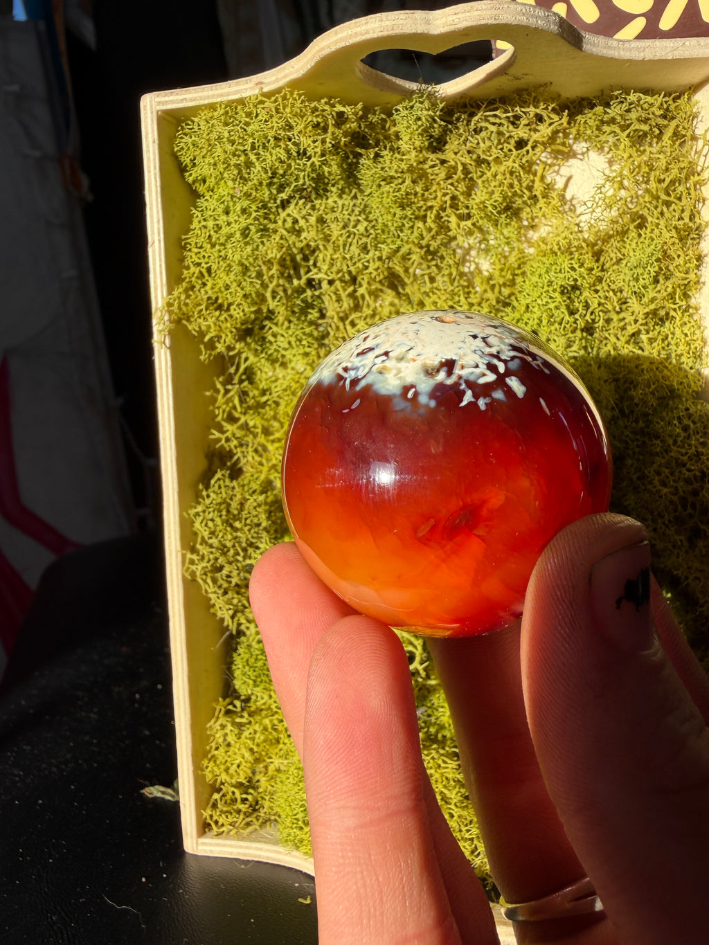 Carnelian & Orca Agate Sphere