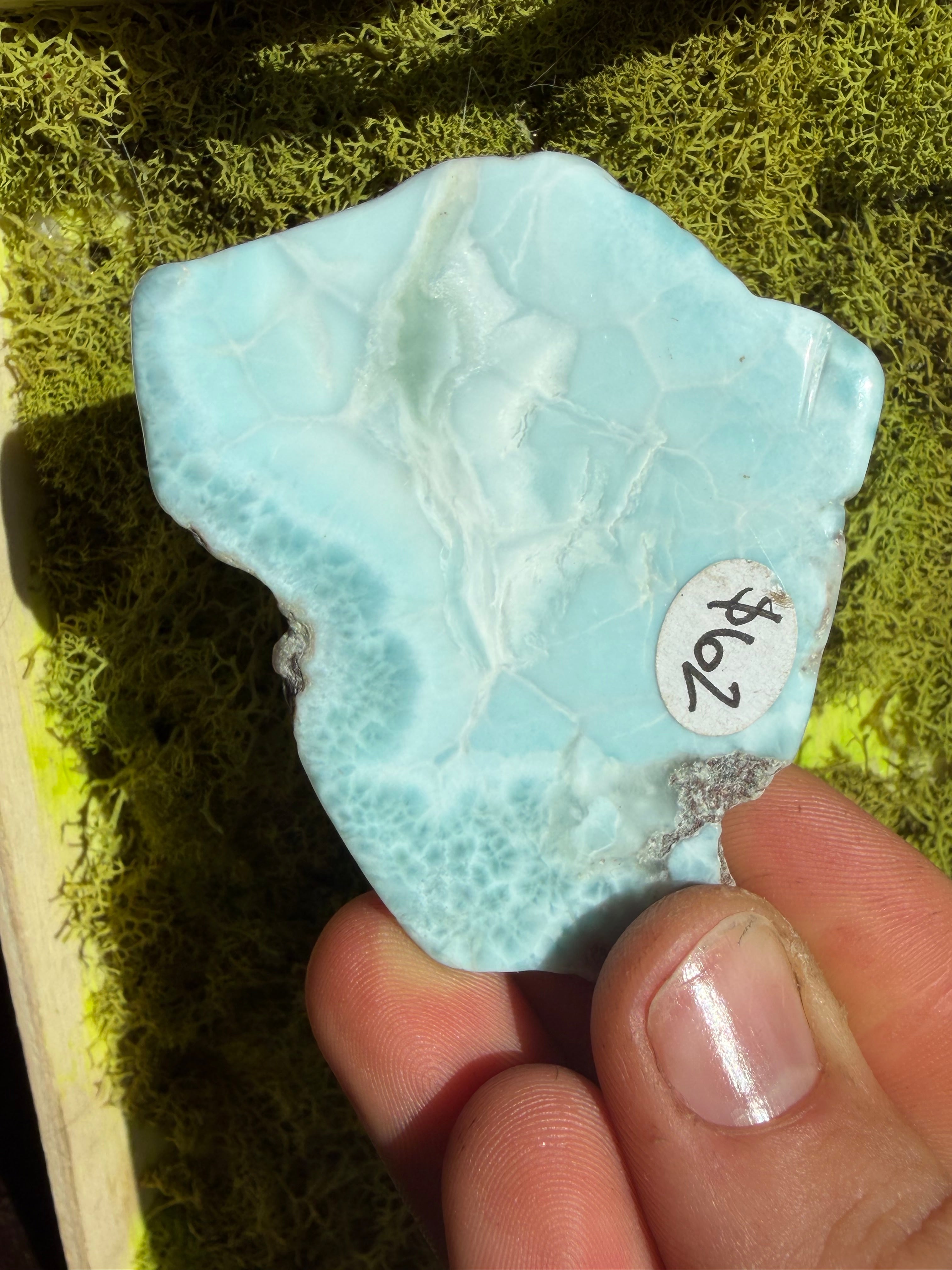 High Quality Larimar Slab from Dominican Republic