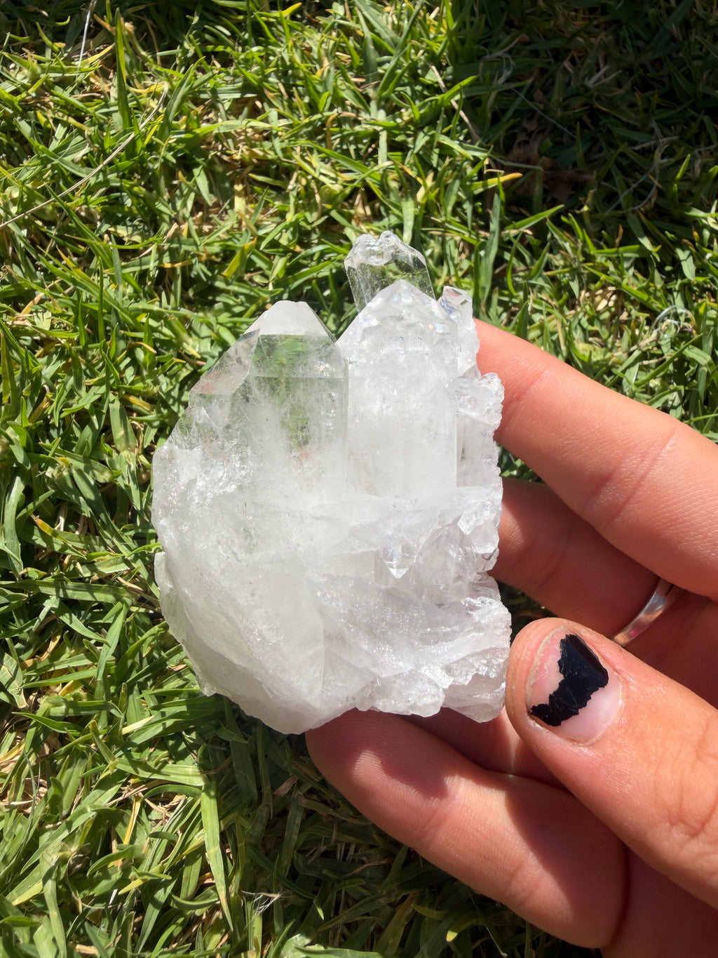 Lemurian Quartz Crystal Cluster from Brazil
