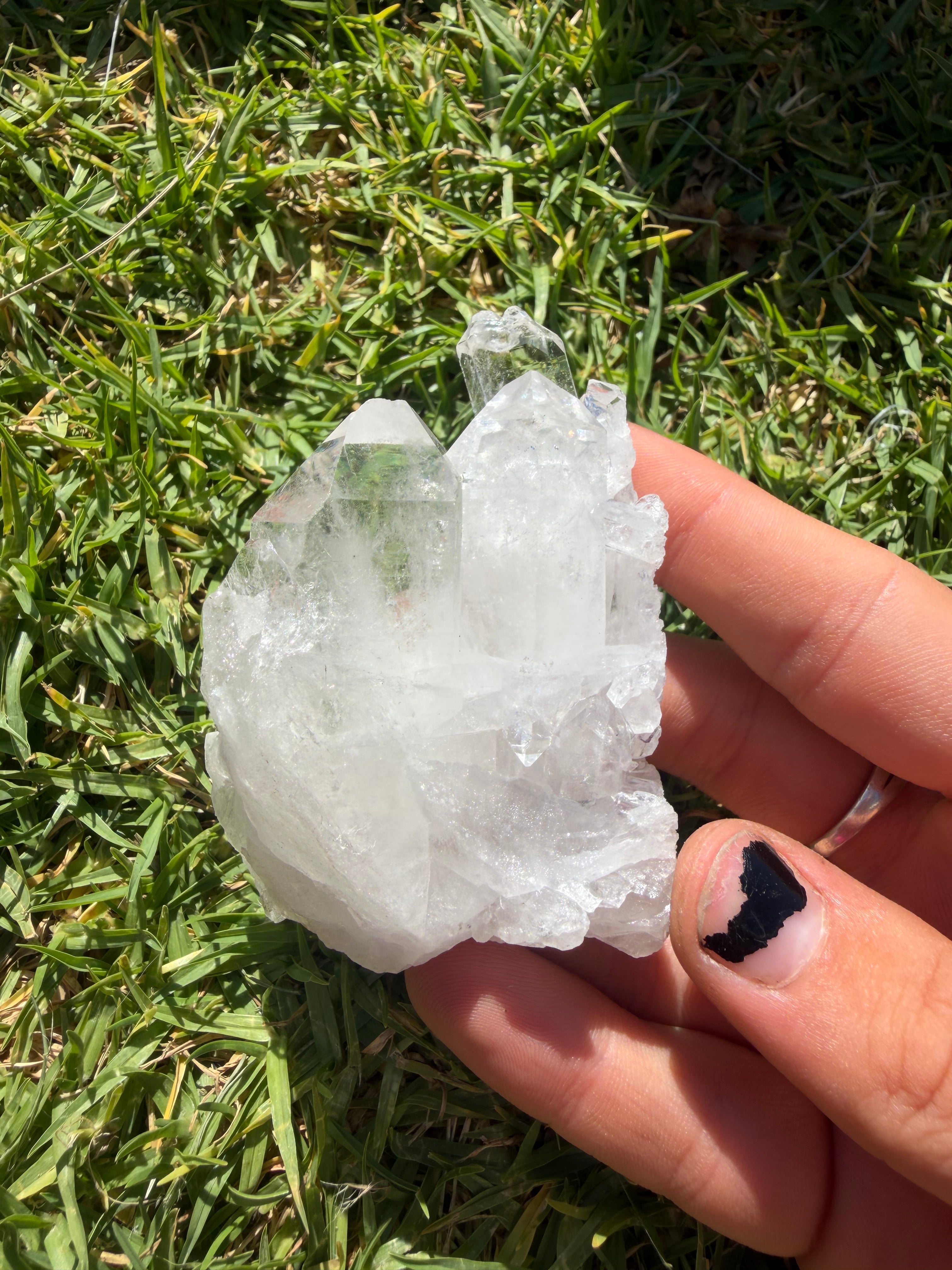 Lemurian Quartz Crystal Cluster from Brazil