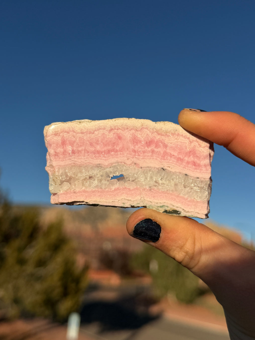Rhodochrosite Slice from Peru