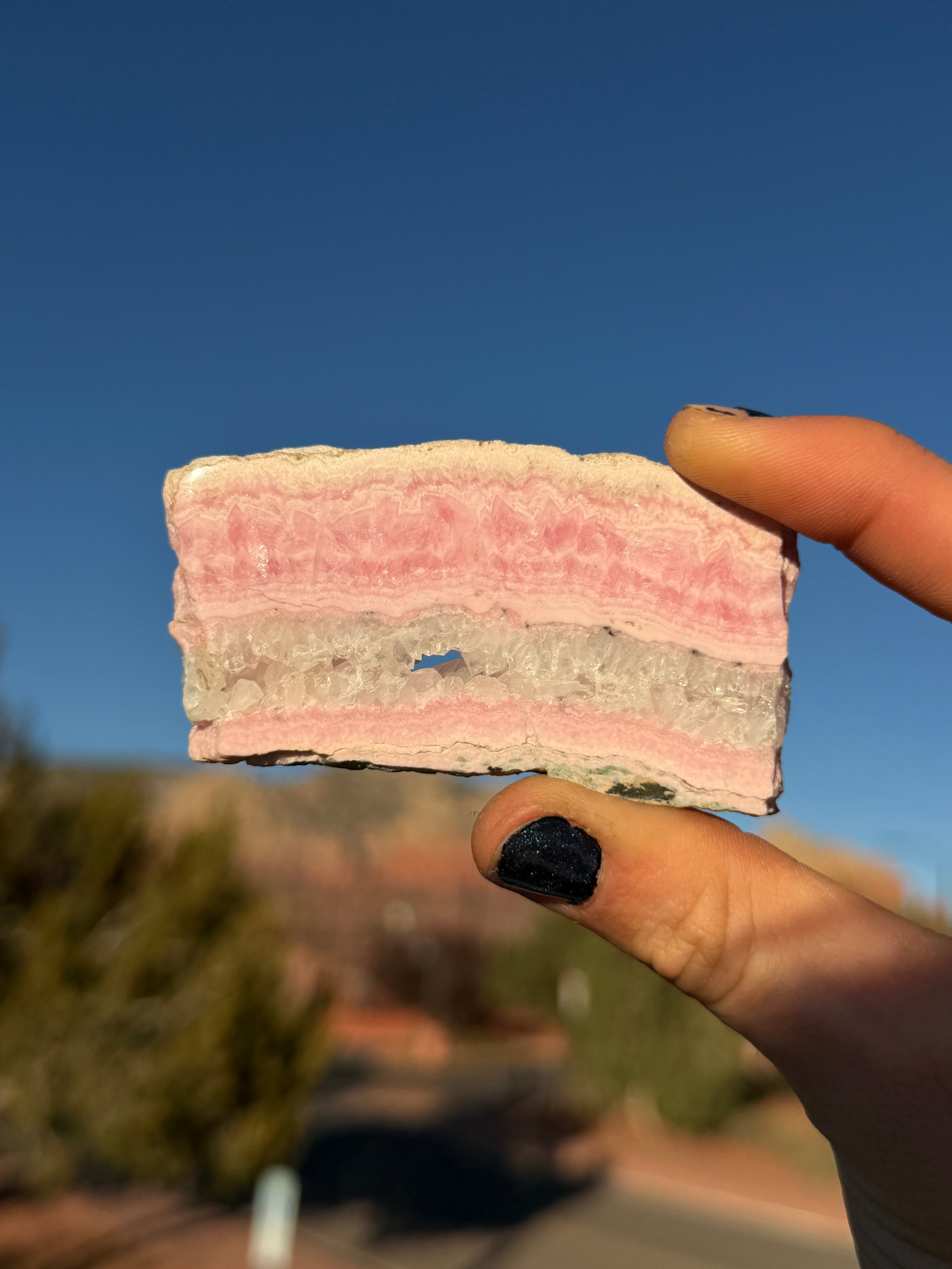 Rhodochrosite Slice from Peru