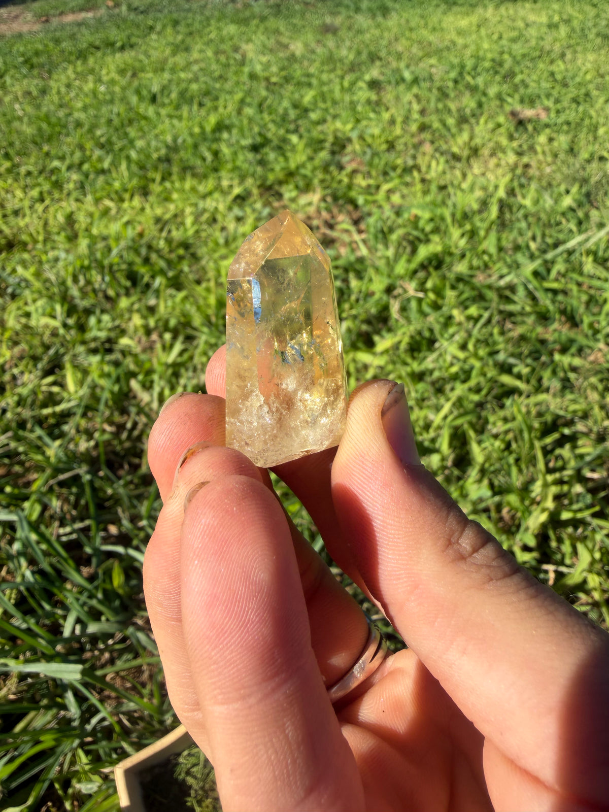 Mini Natural Citrine Tower from Brazil