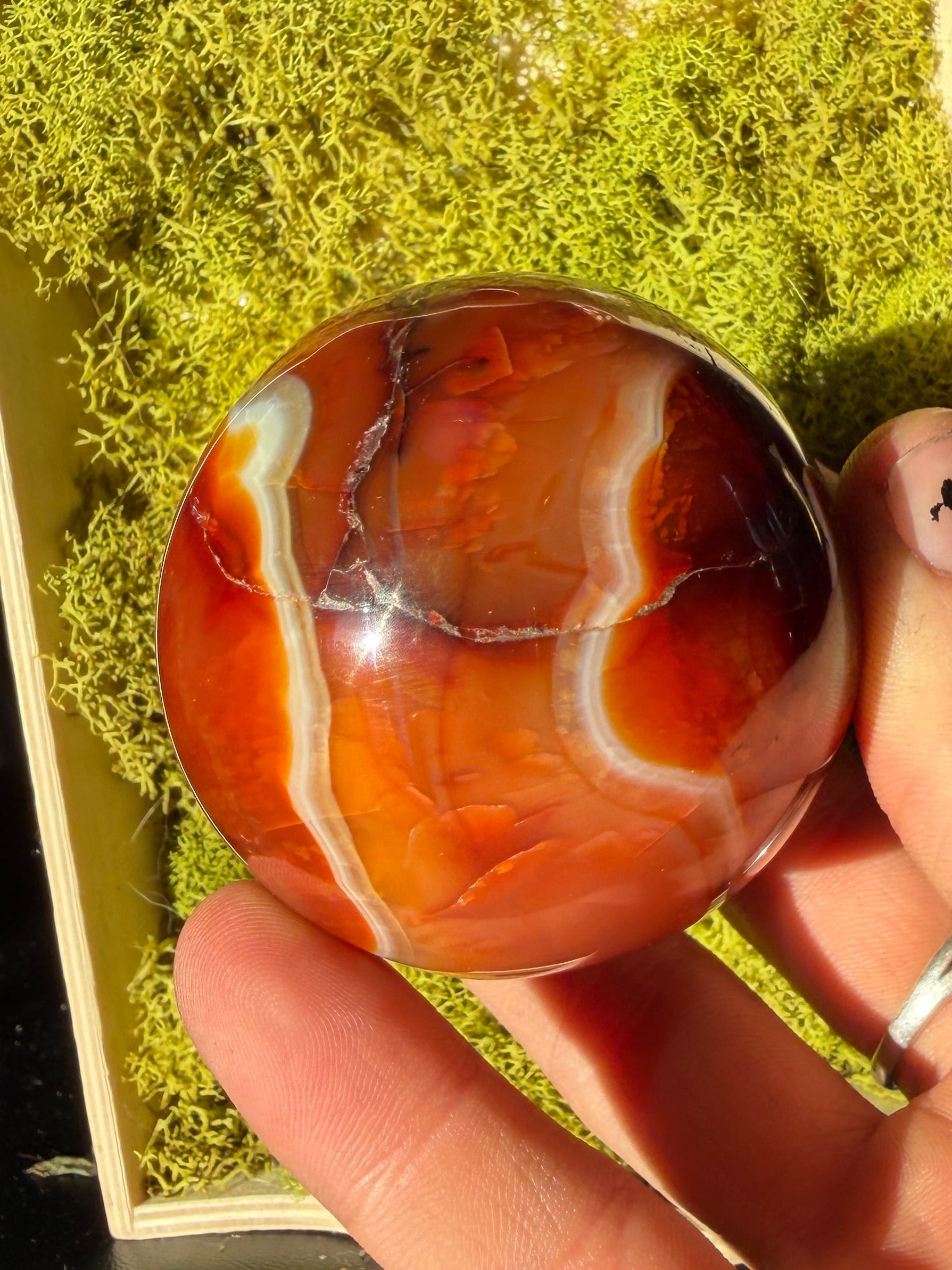 Banded Carnelian Sphere from Madagascar