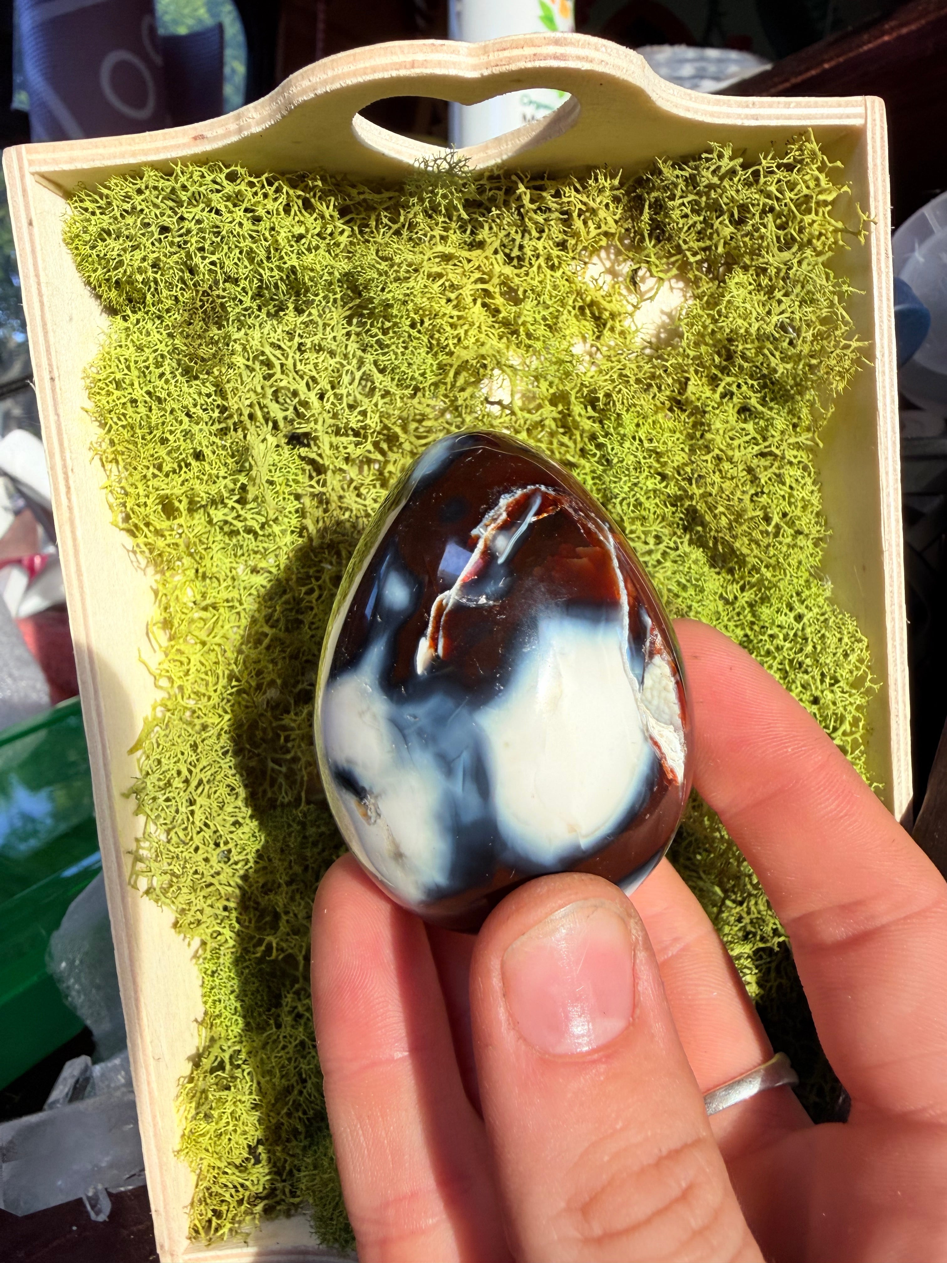 Carnelian and Orca Agate Egg from Madagascar