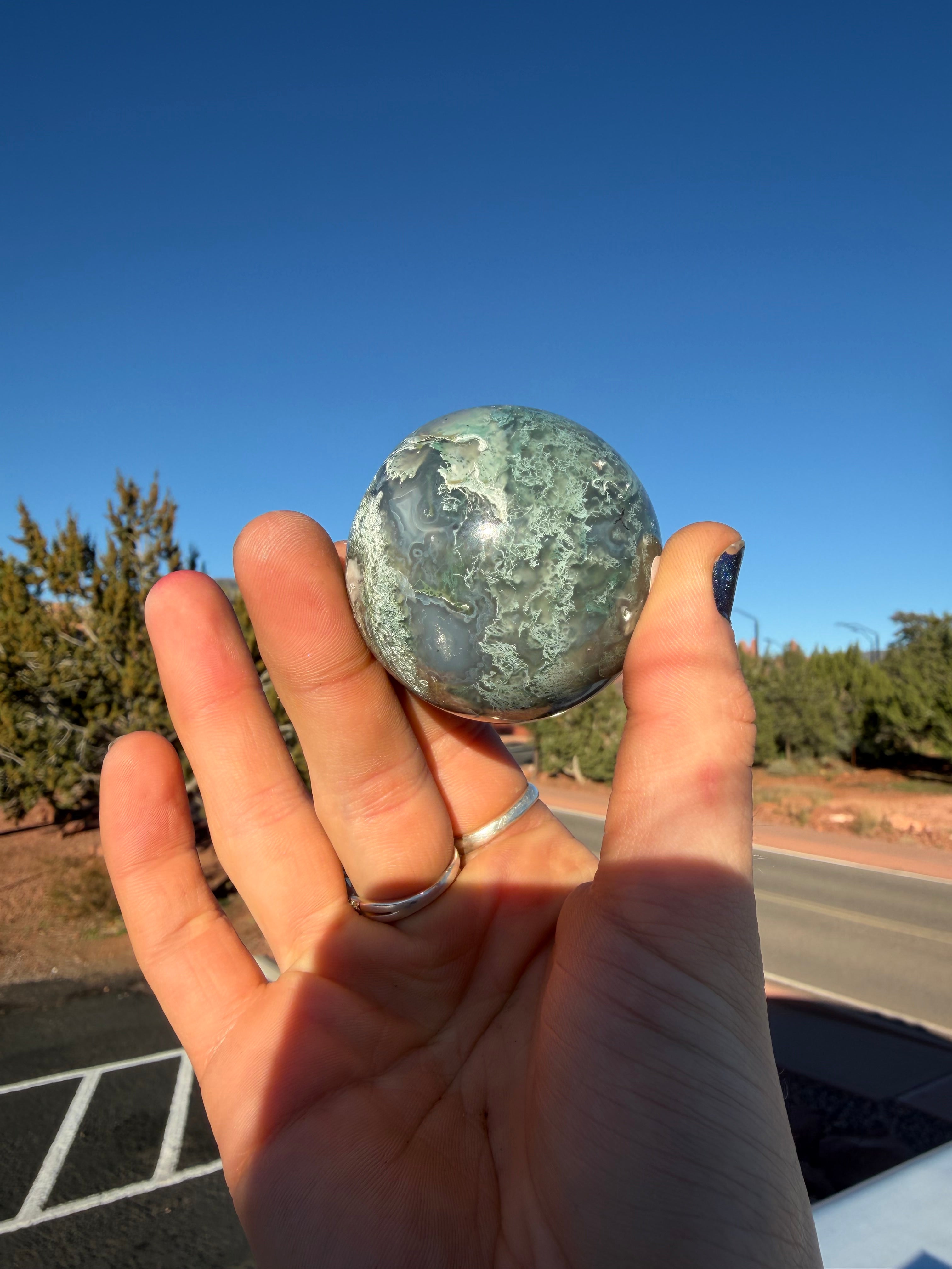 Mossy Agate Sphere from India