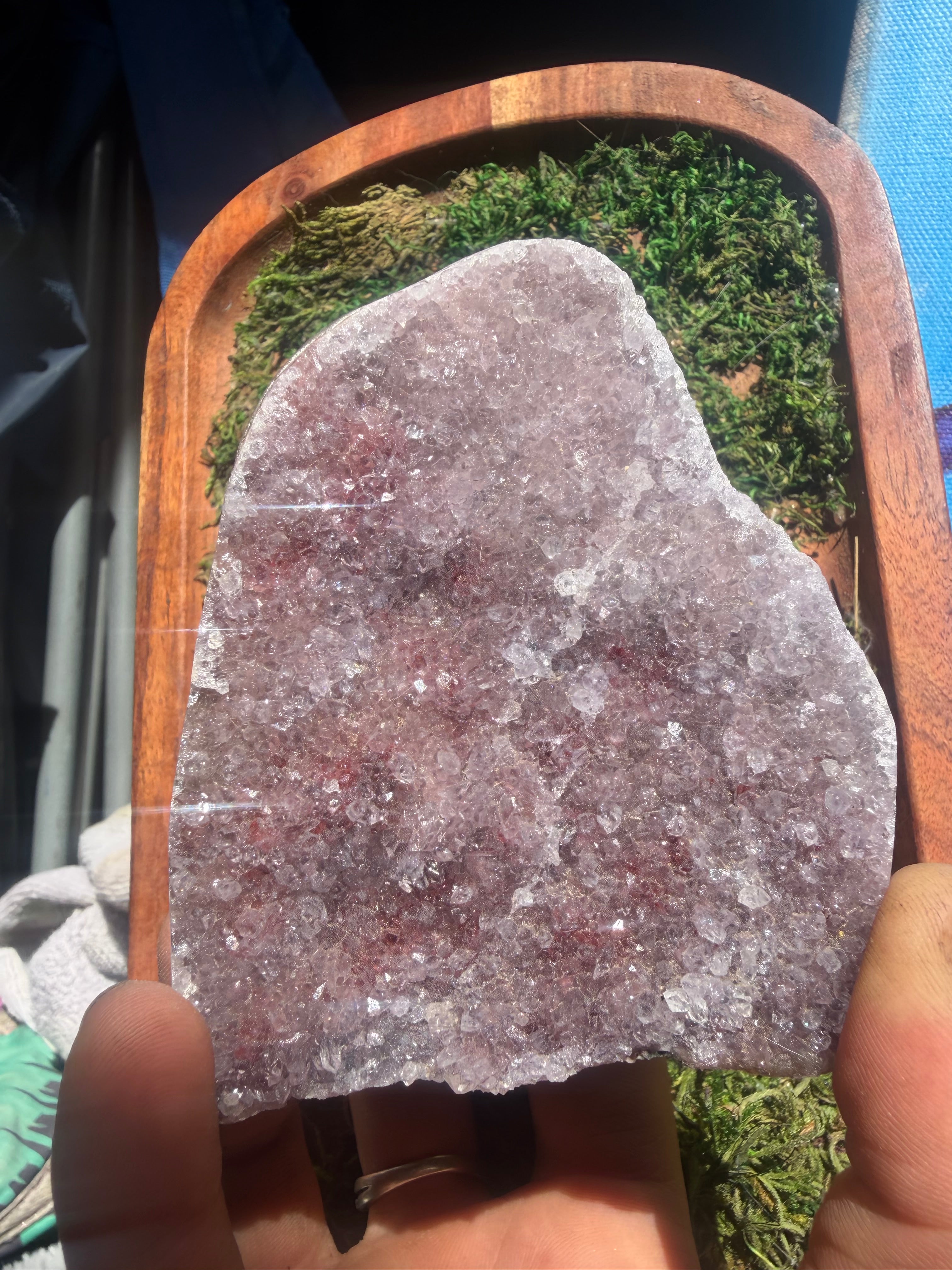 Pink and Red Amethyst Crystal from Brazil