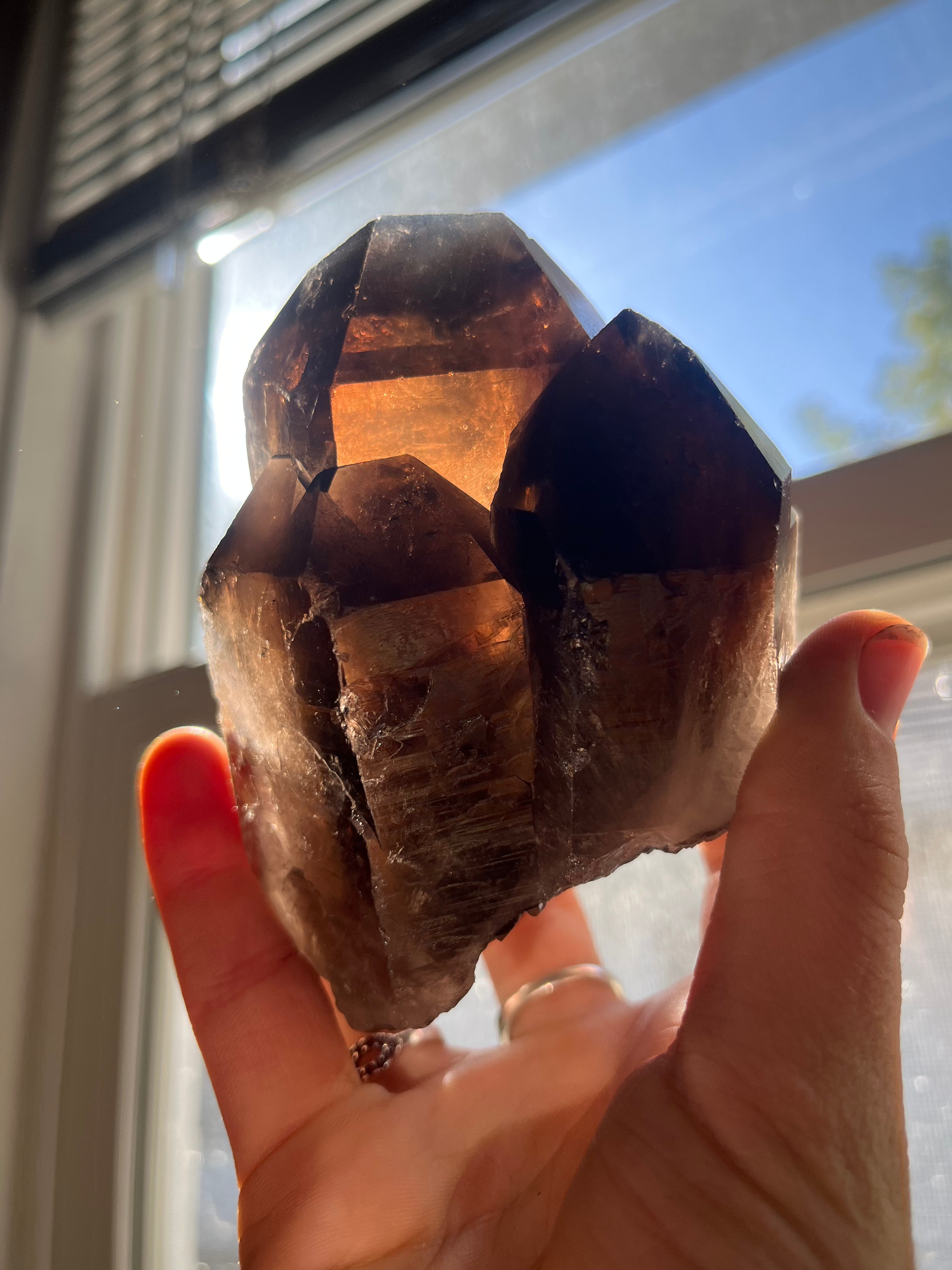 Chonky Raw Smokey Quartz Cluster