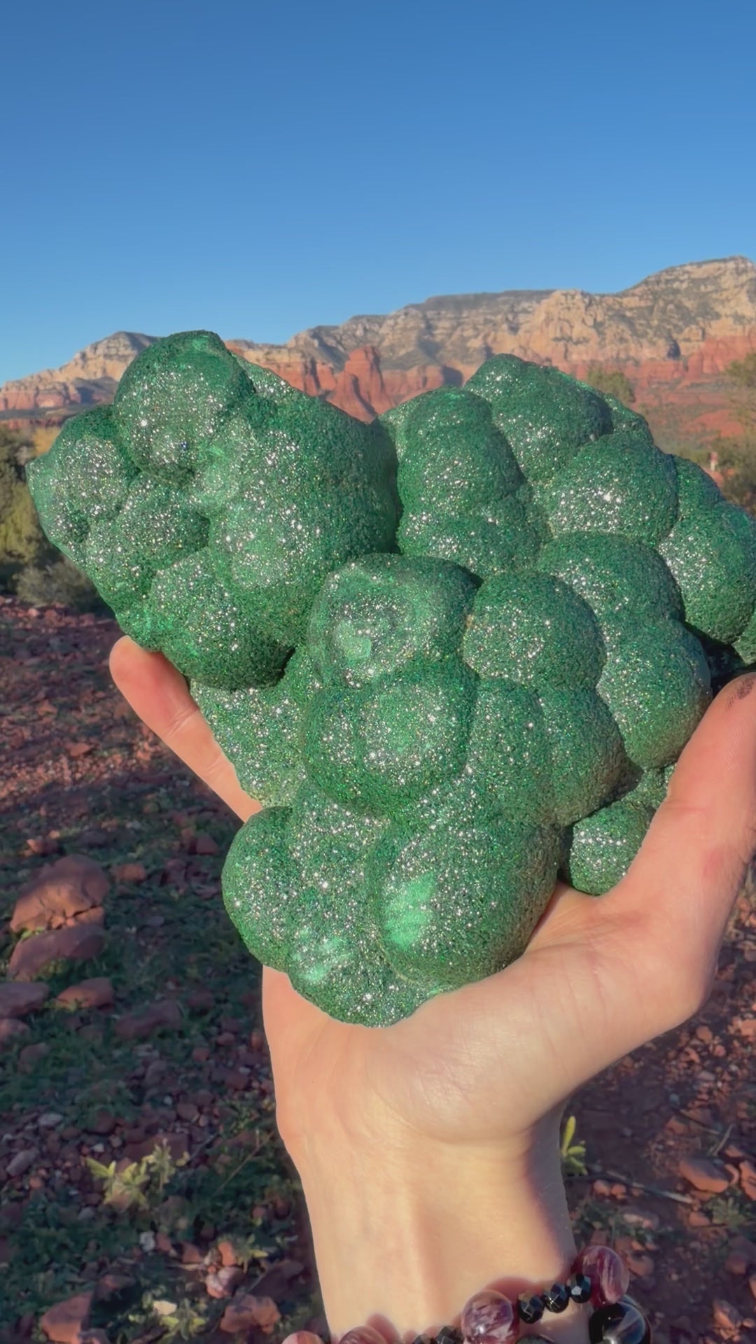 RARE! Botryoidal Sparkly Malachite Statement Piece